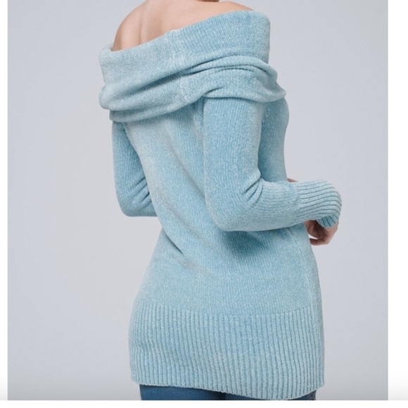 NWT WHBM chenille tunic Size Medium color winter teal marl - Picture 2 of 7